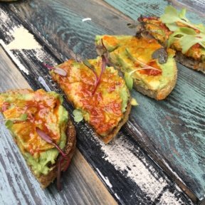 Gluten-free avocado toasts from Chalk Point Kitchen